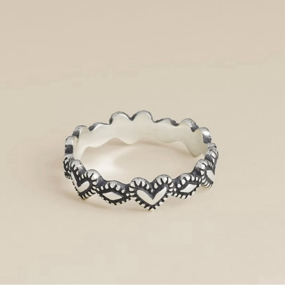 James Avery hearts and beads ring. band size 8